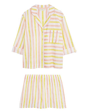 marksandspencer_Sleepwear_Leto2023_T37_1313J_kratka pyzamova souprava s prouzky z ciste bavlny_zluta_999Kc .jpg